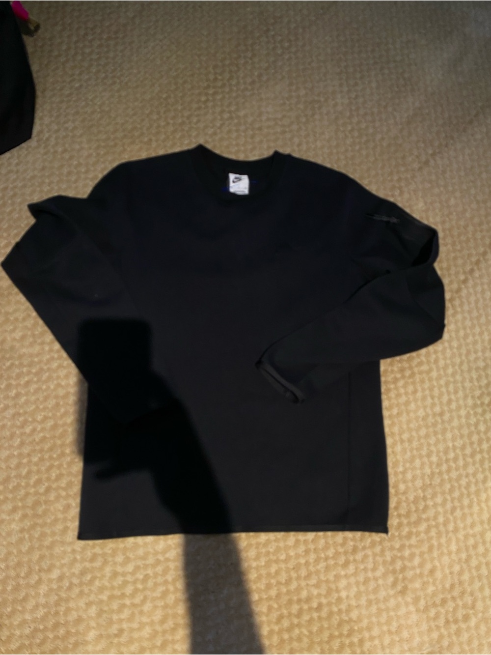 Nike Sportswear Tech Fleece Crew Sweatshirt Black Sz small CU4505-010